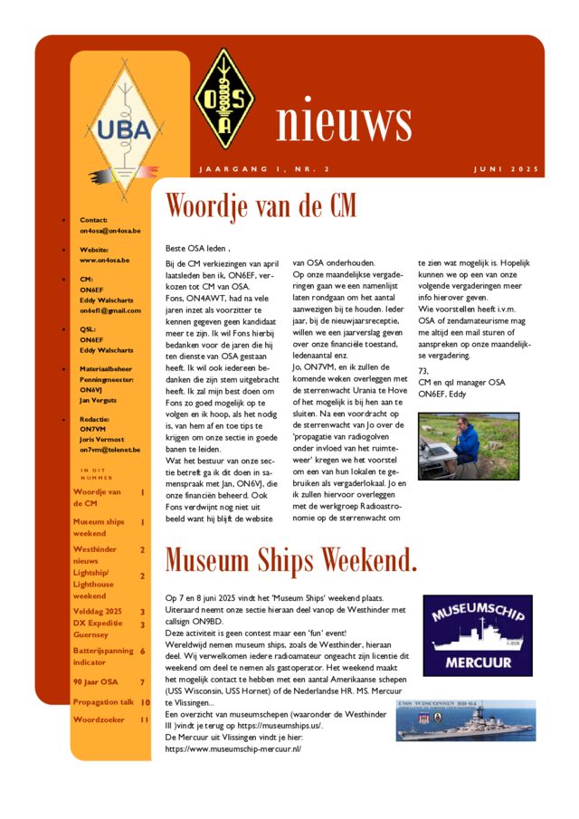 Cover OSA Nieuws 2025 · nr. 2
