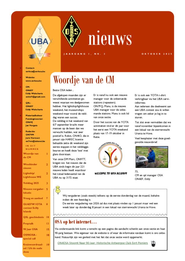 Cover OSA Nieuws 2025 · nr. 3